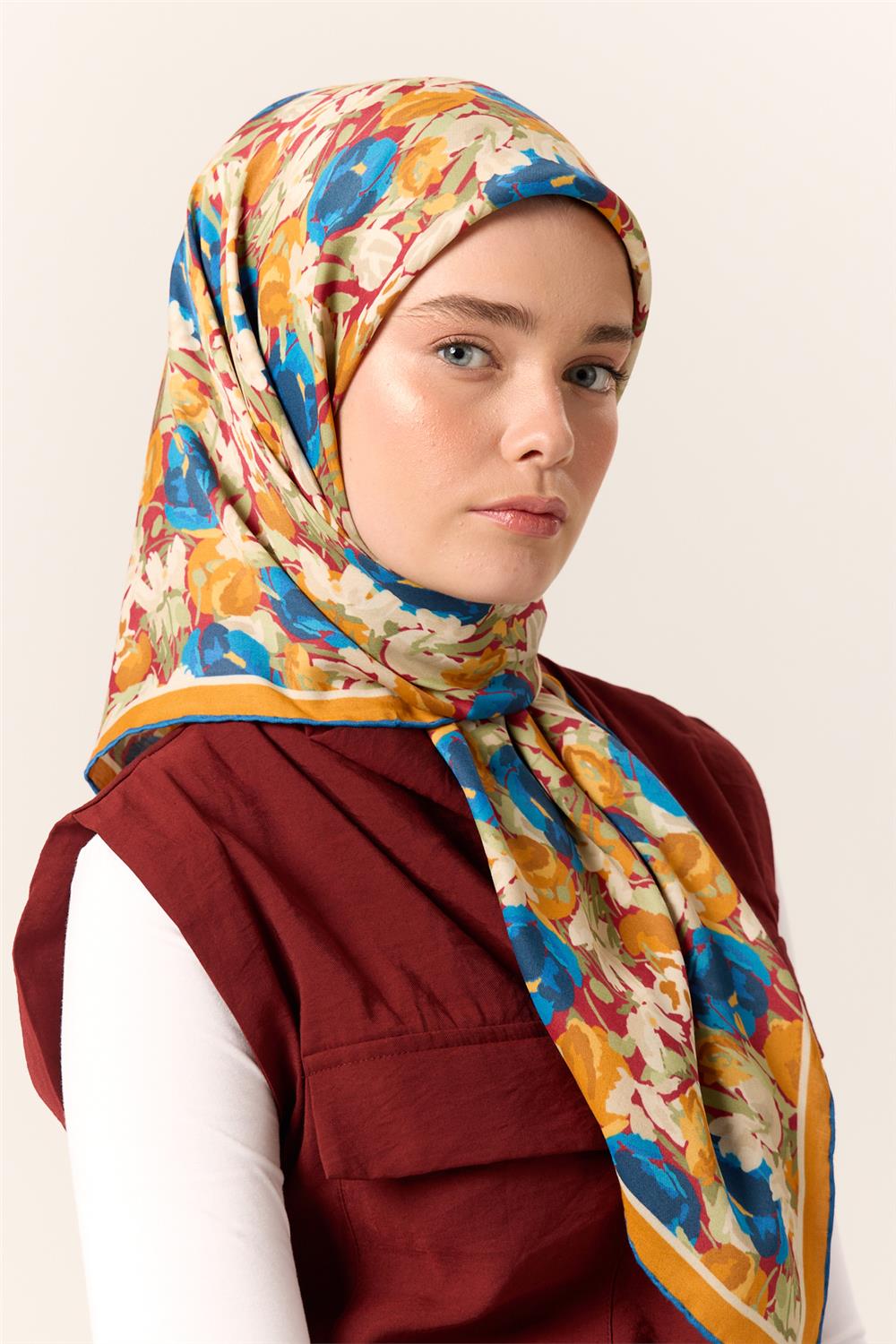 Organik Pamuk İpek EşarpSilk Home Organik Eşarp 79016-17