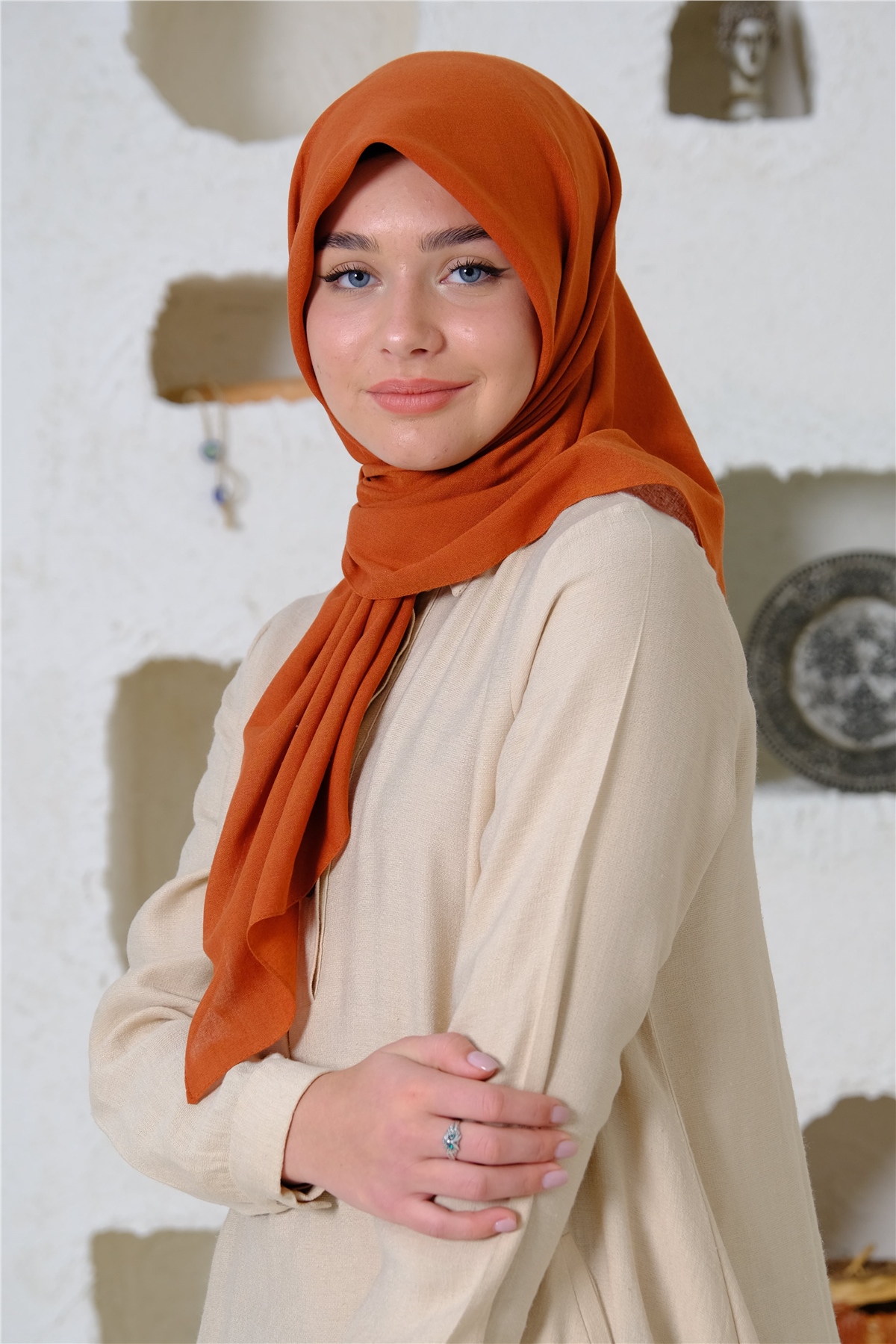 Silk Home Soft Koton Eşarp Kiremit 74001-12