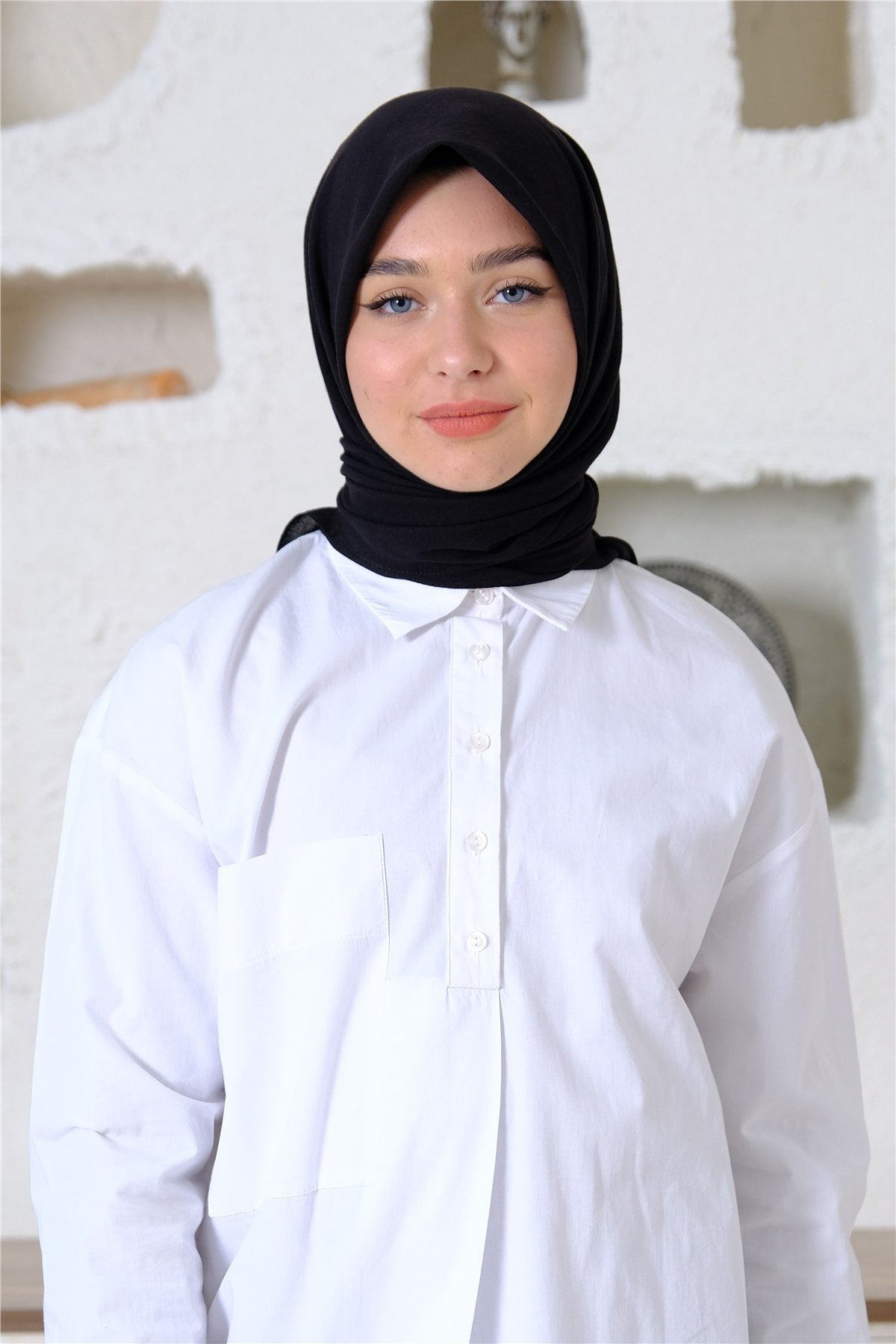Silk Home Soft Koton Eşarp Siyah 74001-31