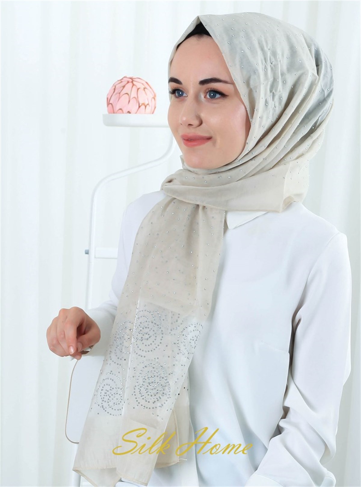 Silk Home Taşlı Şal 4721-04