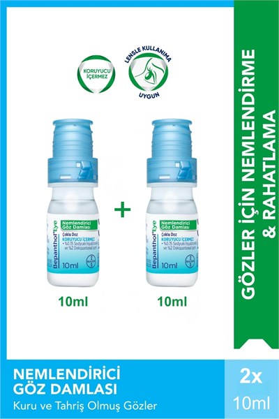Bepanthol Eye Nemlendirici Göz Damlası 10 ml x 2 Adet