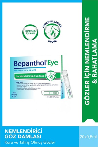 Bepanthol Eye Nemlendirici Göz Damlası 0.5ml x 20 Flakon