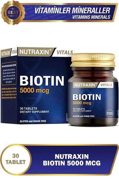 Nutraxin Biotin 5000 Mcg 30 Tablet