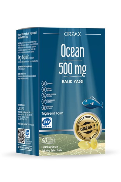 Ocean 500 Mg Balık Yağı 60 Kapsül