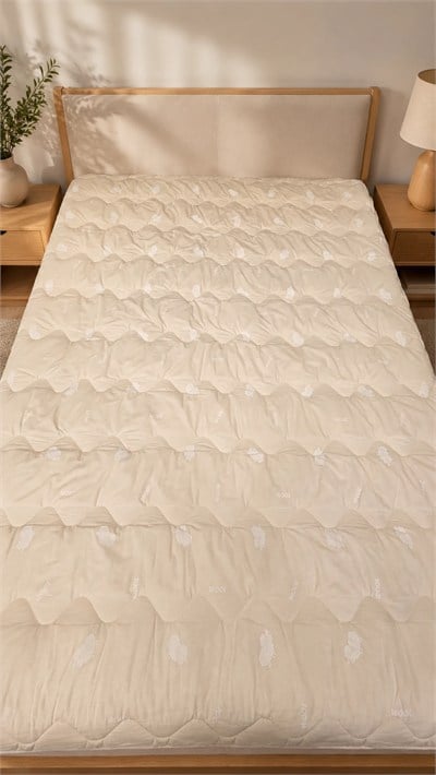 Colors Yün sıvı Geçirmez Yatak Pedi Alez 100x200 Sıvı Geçirmez