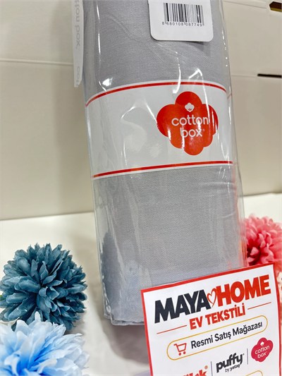 Cotton Box Deluxe Gri Tensel Çift Kişilik Lastikli Çarşaf Seti 160x200+30