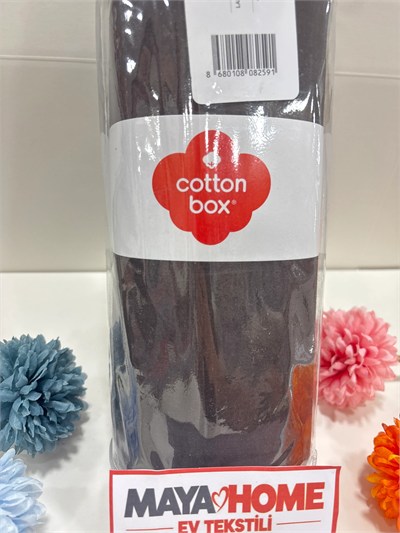 Cotton Box Koyu Kahve Battal Çift Kişilik Lastikli Çarşaf Seti 180x200