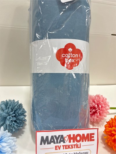 Cotton Box Koyu Petrol Battal Çift Kişilik Lastikli Çarşaf Seti 180x200