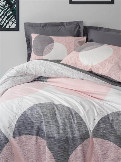 Cotton Box Leron Gri Çift Kişilik Nevresim Takımı