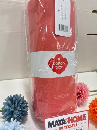 Cotton Box Mercan Battal Çift Kişilik Lastikli Çarşaf Seti 180x200