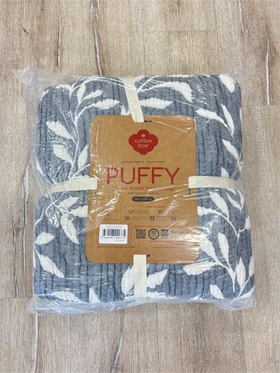 Cotton Box Müslin Gri 6 Kat Yatak Örtüsü Jakarlı 240x220cm