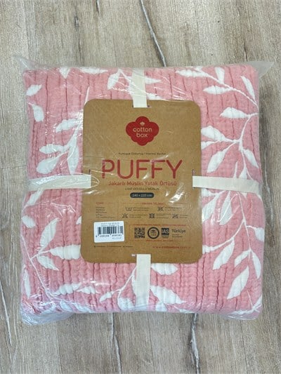 Cotton Box Müslin Pembe 6 Kat Yatak Örtüsü Jakarlı 240x220cm