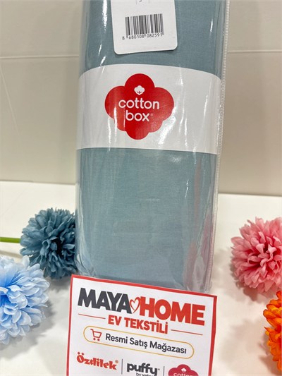 Cotton Box Petrol Battal Çift Kişilik Lastikli Çarşaf Seti 180x200