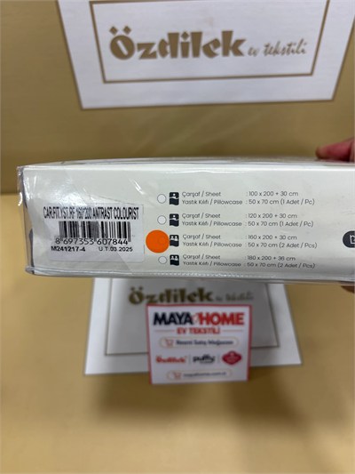 Özdilek Antrasit Çift Kişilik Lastikli Çarşaf Seti 160x200+30