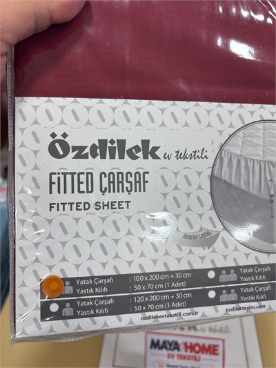 Özdilek Bordo Lastikli Çarşaf Seti 100x200+30