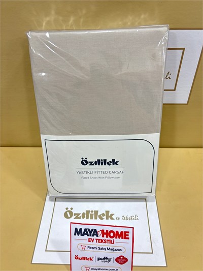 Özdilek Kum Beji Çift Kişilik Lastikli Çarşaf Seti 160x200+30