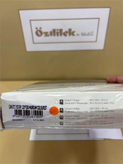 Özdilek Mürdüm Kahverengi Lastikli Çarşaf Seti 120x200+30