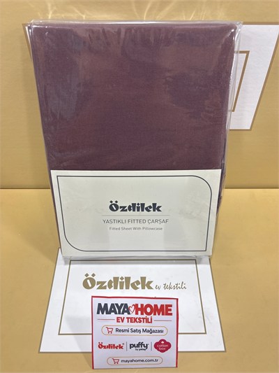 Özdilek Mürdüm Lastikli Çarşaf Seti 100x200+30