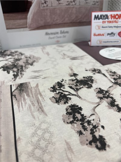 Özdilek Toile de Jouy Pudra Çift Kişilik Pamuk Nevresim Takımı