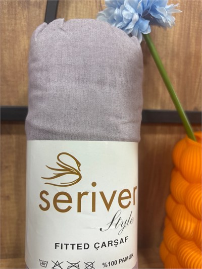 Seriver Tek Kişilik Açık Mürdüm Lastikli Çarşaf Seti 100x200+30