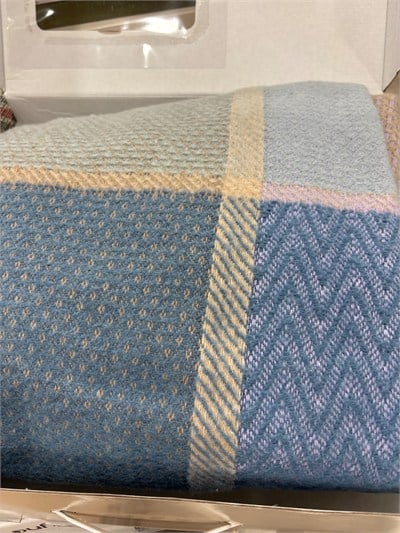 Sesli Comfort mavi Mor Sarı Skoç Pamuk Örme Battaniye 200x220 Çift Kişilik Battal