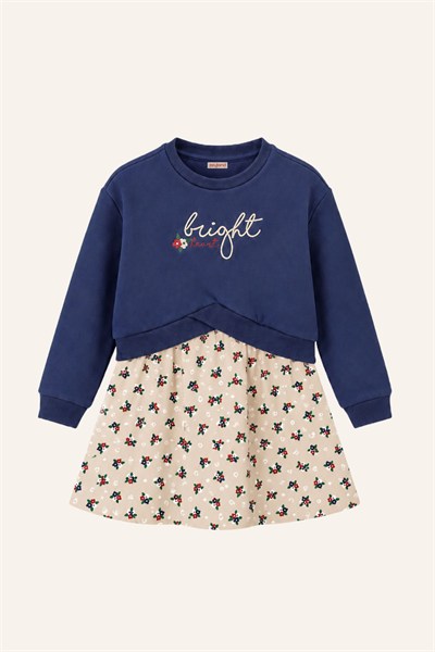 Zeyland Kız Çocuk Sweat Elbise - Lacivert