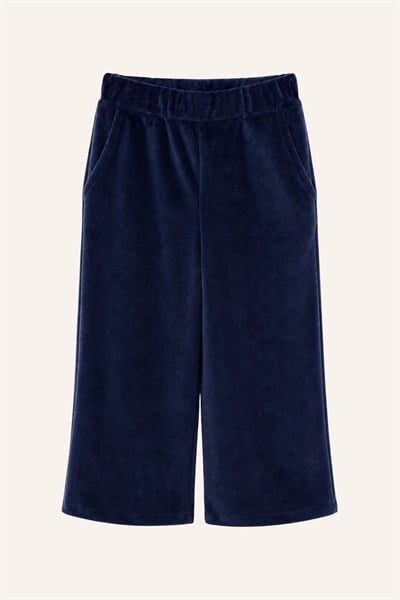 Zeyland Kız Çocuk Kadife Kapüşonlu Sweatshirt ve Pantolon Takım - Lacivert