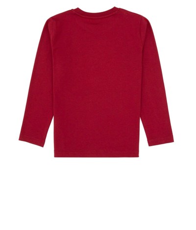 Erkek Çocuk Yazılı Pijama Takımı - Bordo