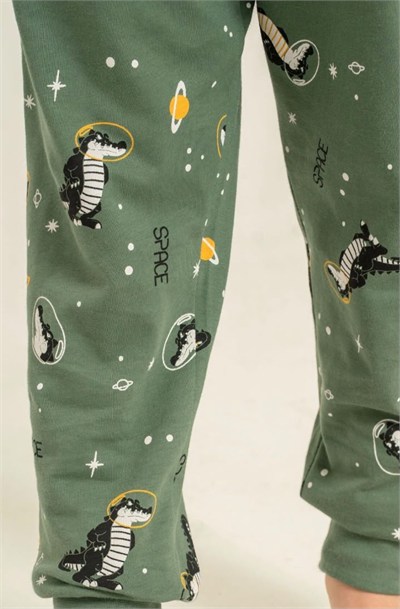 Erkek Çocuk Pijama Takımı - Koyu Yeşil