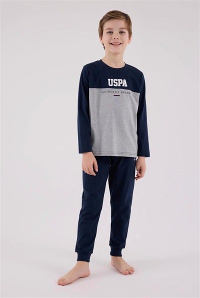 Erkek Çocuk Yazılı Pijama Takımı 4-8 Yaş - Lacivert