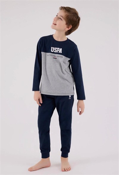 Erkek Çocuk Yazılı Pijama Takımı 4-8 Yaş - Lacivert