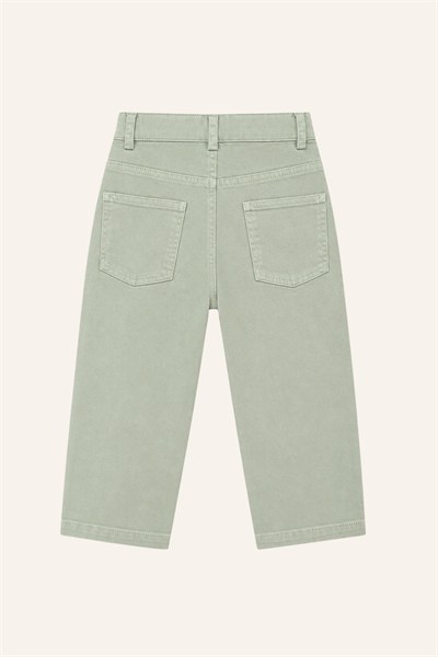 KIZ ÇOCUK KALP DESENLİ GABARDİN MİNT PANTOLON