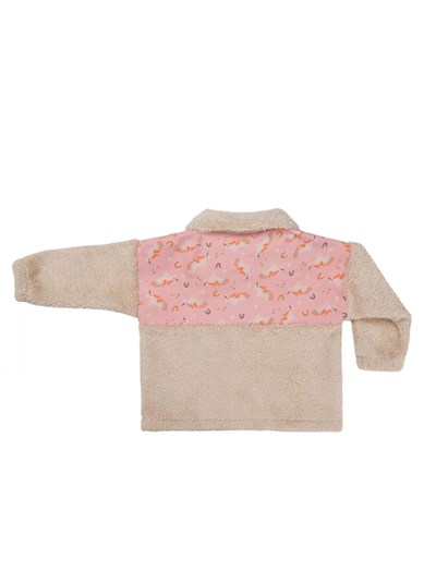 Miela Kids Çocuk Unicorn Peluş Ceket - Somon