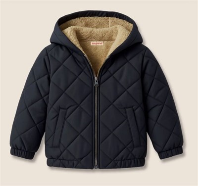 Unisex Çocuk Kapüşonlu Mont - Antrasit