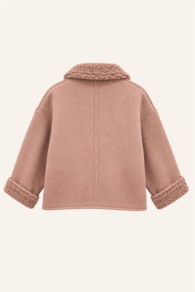 Zeyland Kız Çocuk Kuzu Peluş Kaban - Pembe