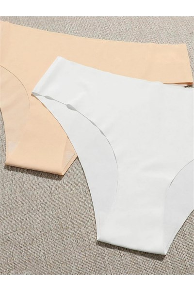Kadın 3lü Dikişsiz Lazer Kesim Iz Yapmaz Likralı Bikini Slip Külot