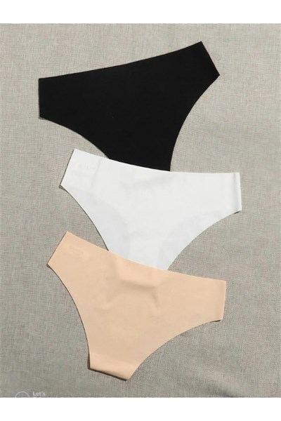 Kadın 9lu Dikişsiz Lazer Kesim Iz Yapmaz Likralı Bikini Slip Külot