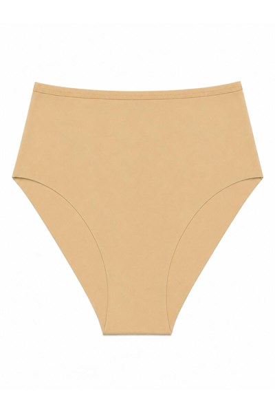 Kadın (Beli Lastikli) 3lü Dikişsiz Lazer Kesim Iz Yapmaz Likralı Yüksek Bel Bikini Slip Külot Premium Esnek ve Yumuşak