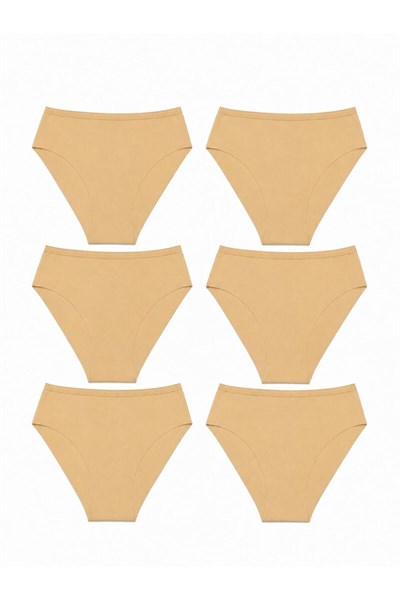 Kadın (Beli Lastikli) 6lı Dikişsiz Lazer Kesim Iz Yapmaz Likralı Bikini Slip Külot Premium Esnek ve Yumuşak