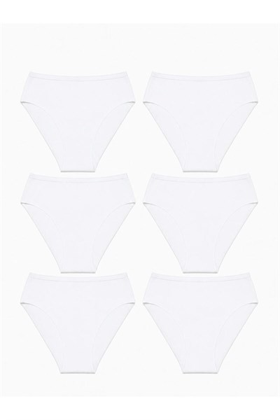 Kadın (Beli Lastikli) 6lı Dikişsiz Lazer Kesim Iz Yapmaz Likralı Bikini Slip Külot Premium Esnek ve Yumuşak