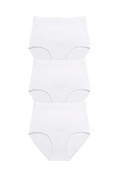 Kadın Extra Yüksek Bel Dikişsiz Lazer Kesim Külot (BELİ LASTİKLİ) 3lü Set