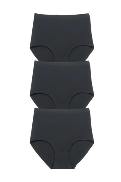Kadın Extra Yüksek Bel Dikişsiz Lazer Kesim Külot (BELİ LASTİKLİ) 3lü Set