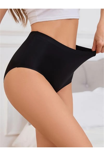 Kadın Extra Yüksek Bel Dikişsiz Lazer Kesim Külot (BELİ LASTİKLİ) 3lü Set