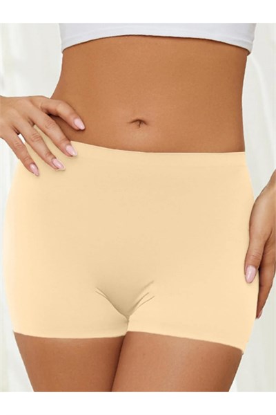 Kadın Lazer Kesim Dikişsiz Ten Kadın Boxer Külot 4 Lü Paket Normal Bel