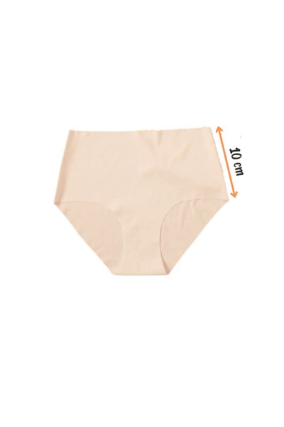 Kadın Yüksek Bel 3lü Paket Dikişsiz Lazer Kesim Iz Yapmaz Bikini Slip Külot