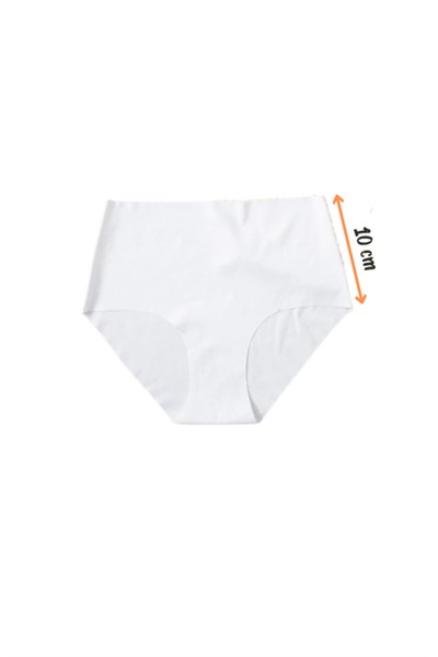 Kadın Yüksek Bel 3lü Paket Dikişsiz Lazer Kesim Iz Yapmaz Bikini Slip Külot