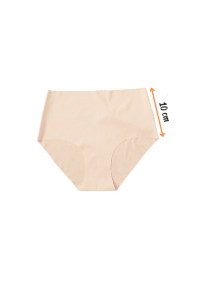 Kadın Yüksek Bel 9lu Paket Dikişsiz Lazer Kesim Iz Yapmaz Bikini Slip Külot