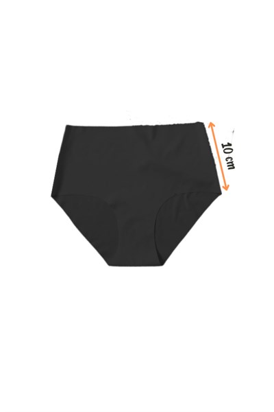 Kadın Yüksek Bel 9lu Paket Dikişsiz Lazer Kesim Iz Yapmaz Bikini Slip Külot