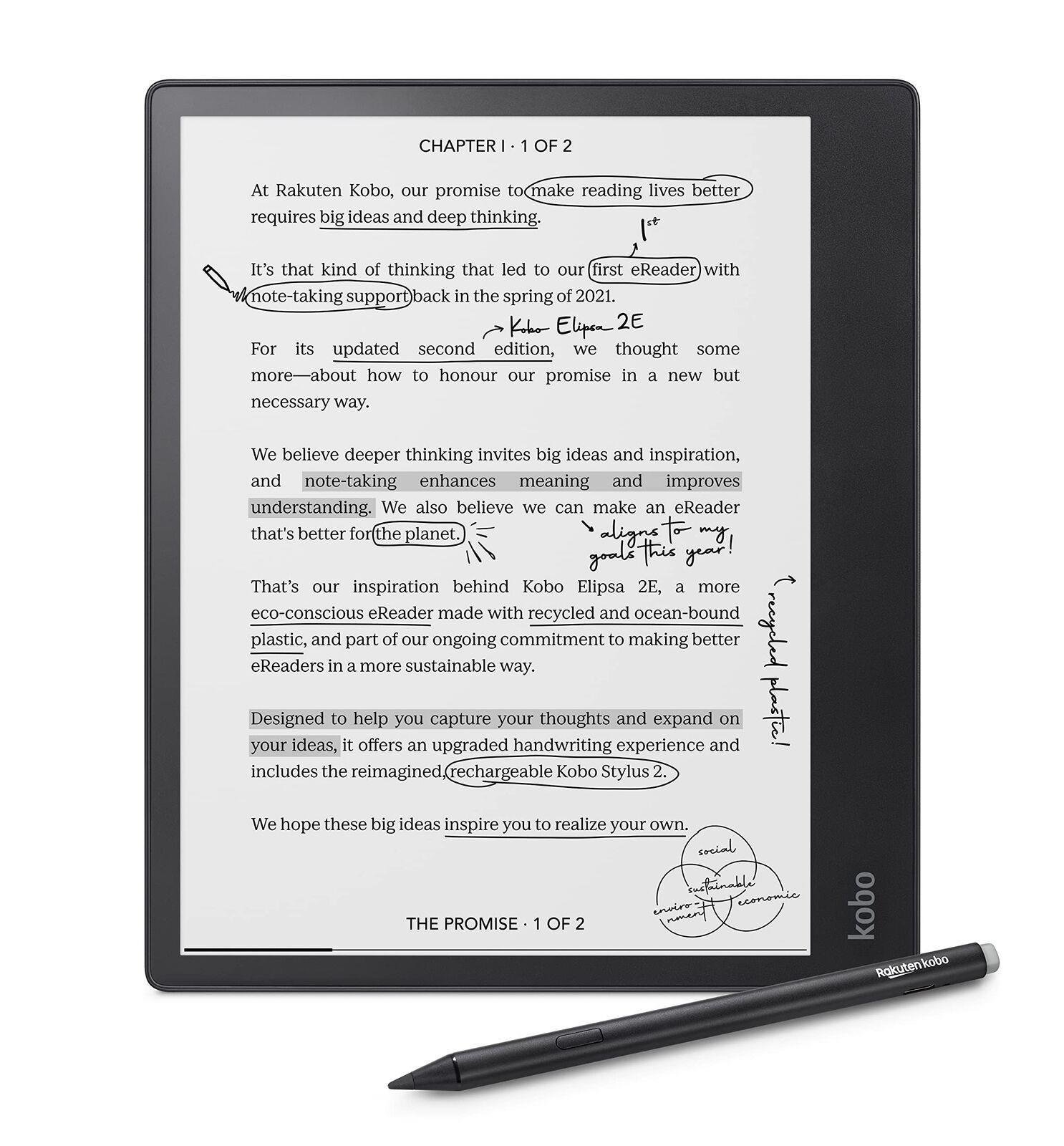 Kobo Elipsa 2E eReader 32GB 10.3