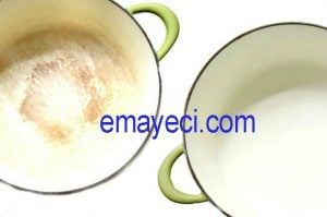 Sararmış emaye yüzeyin temizlenmesi
